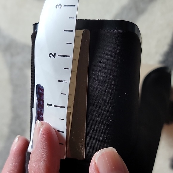 Nicewalk Miami black stretch forefoot insert block heel with silvery stripe sz10 - Picture 8 of 8